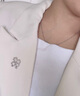 銀瑜 防走光胸針扣女簡(jiǎn)約設計感小眾四葉草扣針領(lǐng)口改小神器衣服裝飾 金色+銀色兩個(gè)裝 曬單實(shí)拍圖