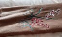 上海故事秋冬款刺繡圍巾女羊毛生日禮物送長輩媽媽保暖百搭米白色圍脖禮盒 墨蘭卡其【高檔禮盒裝】 180×30cm（含須長） 曬單實拍圖