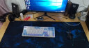 达尔优（dareu）PG-D104-粒子电竞游戏鼠标垫超大号 加厚锁边办公键盘电脑书桌垫1米蓝黑色 实拍图