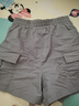 美特斯邦威工裝短褲女百搭夏季時(shí)尚多袋寬松運動(dòng)松緊腰褲子女 空氣灰 L 165 68A 曬單實(shí)拍圖