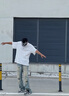 卡賓（CABBEEN）男鞋夏季新品板鞋男士休閑鞋靴韓版復古空軍一號潮流鞋子男運動(dòng)鞋 白黑01 42 曬單實(shí)拍圖