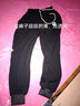 皮爾卡丹（pierre cardin）加絨加厚運(yùn)動(dòng)褲子女2025秋冬新款休閑哈倫衛(wèi)褲束腳褲寬松顯瘦外穿 黑色【薄i款】 L 建議105-120斤 曬單實(shí)拍圖
