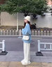 浪莎秋冬窄版西裝闊腿褲女加絨高腰垂感歐棉絨直筒西褲寬松顯瘦休閑褲 曬單實(shí)拍圖
