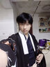 尤克達(dá)蒂加大碼漢服男古裝長(zhǎng)袍全套中國(guó)風(fēng)龍紋原創(chuàng)武俠古風(fēng)書(shū)生學(xué)生演出服 黑色  大袖外套+上衣+下裙 一套 2XL 曬單實(shí)拍圖