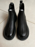 百丽柔软法式切尔西靴女商场同款羊皮通勤短靴加绒A2V1DDD3 黑色-单里 37 实拍图