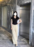 相伊戀人山本褲女2025年夏季新款高腰寬松休閑褲垂墜感慵懶冰絲闊腿褲子 米杏色【常規(guī)/小個(gè)子款】 M 【適合96-110斤】 曬單實(shí)拍圖