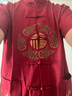 寶財(cái)羊中老年唐裝男爸爸夏季套裝中山裝中國(guó)風(fēng)太極服老人衣服居士服漢服 曬單實(shí)拍圖