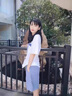浪莎（LangSha）天絲牛仔短褲女夏季薄款高腰學生中褲休閑寬松顯瘦冰絲闊腿五分褲 淺復古 2XL 【適合129-145斤】 曬單實拍圖