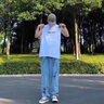 NASA BASE夏季潮流運動休閑背心男新款運動健身無袖坎肩時尚百搭夏裝 B742白色 XL 115-140斤 曬單實拍圖