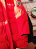 雪中飛童裝兒童羽絨服男童拜年服中大童字母印花女童長(cháng)款羽絨服外套 紅色 150 曬單實(shí)拍圖
