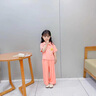 G.DUCKKIDS童裝女童套裝夏季新款洋氣兒童夏裝小童女孩休閑兩件套女寶寶衣服 粉色 110 適合身高100-110cm年齡4-5歲 曬單實(shí)拍圖