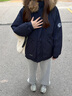 西慕羅羽絨服女短款新款2025冬季小個(gè)子白鴨絨工裝派克服加厚大毛領(lǐng)外套 藏青色 M 建議 110-135斤 曬單實(shí)拍圖
