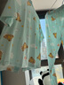 芬騰睡衣女【純棉防螨孕婦月子服】夏休閑V領(lǐng)卡通中袖家居服套裝 淺蘭 M 曬單實(shí)拍圖