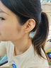 黛若黃金18K金一克拉莫桑石圓形耳釘男養(yǎng)耳洞環(huán)女免摘高級(jí)感中性禮物 【單只】18K金耳釘(約0.22g) 曬單實(shí)拍圖