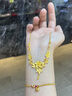 歐顏黃金三生花項(xiàng)鏈女新款999足金花月佳期花朵吊墜結(jié)婚嫁套鏈鎖骨鏈 999足金/支持克重多退少補(bǔ) 曬單實(shí)拍圖