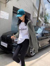 DXOT秋冬外套女春秋款2025新款連帽百搭秋冬穿搭衛(wèi)衣開衫薄款運(yùn)動套裝 灰綠色 M 曬單實(shí)拍圖