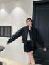 Calvin KleinJeans【防水】秋冬女士ck休閑通勤棒球領(lǐng)短款棉服外套J224790 BEH-太空黑 M 曬單實(shí)拍圖