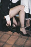 單鞋女2025年新款夏季高跟鞋女細跟尖頭百搭黑色性感一字扣帶職業(yè) 黑色跟高8CM 38 曬單實(shí)拍圖