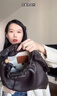 觀(guān)意宋系列錦囊垃圾袋女包包小眾輕奢品牌腋下斜挎包通勤托特大包 青驪咖棕【現貨速發(fā)】 高級小眾生日禮物女 曬單實(shí)拍圖