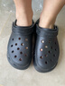 卡駱馳（CROCS）洞洞鞋檀健次同款經(jīng)典泡芙女鞋休閑沙灘鞋拖鞋厚底增高涼鞋207521 黑色（建議拍小一碼） 39-40 (250mm) 曬單實(shí)拍圖