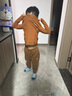 moodytiger兒童T恤吸濕透氣秋冬季男童T恤保暖柔軟高彈圓領(lǐng)簡(jiǎn)約女童長(zhǎng)袖上衣 曬單實(shí)拍圖