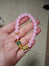 桃花粉晶手鏈女ins小眾設計國風(fēng)粉晶圓珠桃花轉運手串閨手飾 桃花粉晶 流蘇手鏈 曬單實(shí)拍圖