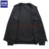 羅蒙（ROMON）品牌輕奢夾克外套男秋冬季加棉厚款立領(lǐng)爸爸保暖冬裝上衣N9903 黑色加棉 M (170) (建議體重120斤以下) 曬單實(shí)拍圖