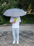 左都（ZUODU）全自動(dòng)雨傘加大加固加厚結(jié)實(shí)抗風(fēng)男士防暴大號(hào)雨傘折疊傘雨具定制 【實(shí)木彎鉤+全自動(dòng)】摩登灰 曬單實(shí)拍圖