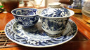 鐘家窯鐘家窯蓋碗茶杯 景德鎮(zhèn)二才碗柴窯青花手繪麒麟茶碗功夫茶泡茶碗 曬單實拍圖