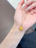 中國黃金（CHINA GOLD）黃金項鏈女足金康乃馨吊墜七夕情人節(jié)禮物送女友老婆 【京速達】足金吊墜約0.5g*配銀鏈【甄選禮盒】 曬單實拍圖