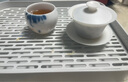 容山堂白瓷薄胎三才蓋碗茶碗泡茶杯陶瓷羊脂玉蓋碗公道杯泡茶壺茶具套裝 白瓷薄胎若紙蓋碗-小號(hào) 100ml 1只 曬單實(shí)拍圖