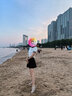 Navigare意大利小帆船半身裙女士夏季時尚顯瘦A字裙子簡約休閑短款百褶裙 暗夜黑 M 曬單實(shí)拍圖