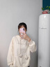皮爾卡丹（pierre cardin）小熊可愛耳朵衛(wèi)衣女春秋oversize連帽薄款外套ins潮寬松慵懶上衣 字母兔耳朵+兩只熊頭薄款-杏色 M 曬單實拍圖