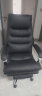 顾全（GUQUAN）老板椅办公椅真头层牛皮椅电竞椅电脑椅家用工学椅子可躺午休转椅 黑色-超纤皮-金属扶手 实拍图