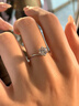 星眸珠寶白18K金鉆石戒指30分六爪皇冠微鑲鉆戒女訂結婚禮送老婆 18K金皇冠-30分主鉆I-J色SI天然鉆 曬單實拍圖