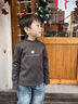 可可鴨（QQ DUCK）童裝兒童T恤男童打底衫加絨保暖冬季衣服暖暖打底碳灰；120 曬單實(shí)拍圖