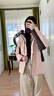 波司登（BOSIDENG）【反季】沖鋒衣鵝絨羽絨服男女情侶同款90絨三合一防風防雨外套 【店長推薦】蘇梅粉 生巧咖161B M 165/88A 曬單實拍圖