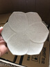 悠瓷（youcci）日式手作粗陶荷花碟家用6英寸點(diǎn)心碟陶瓷甜品盤(pán)復古壽司盤(pán)子 6英寸浮雕點(diǎn)心碟-白荷花 曬單實(shí)拍圖