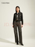 Calvin KleinJeans四季款女士潮流美式復古ck微彈洗水高腰闊腿牛仔褲J224475 1BY-牛仔深灰 26 曬單實拍圖
