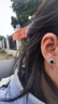 以心參玉【七夕情人節(jié)禮物】S925銀鑲A貨翡翠耳飾 女款輕奢時尚耳釘 曬單實拍圖