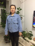 LPOX70-140斤高棉牛仔外套女寬松牛仔衣春秋新款韓版bf夾克學(xué)生 淺藍(lán)色 S 曬單實拍圖