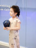 安若童 AREITONG新復(fù)古回潮旗袍夏裝2024新款女童真絲中國風(fēng)旗袍裙桑蠶絲連衣裙旗 鳥語花香 130 曬單實拍圖