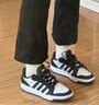 adidas ENTRAP休閑舒適運動板鞋少年感復古籃球鞋男女阿迪達斯   白色/黑色   40 曬單實拍圖