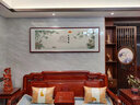 派旦仙夢(mèng)新中式客廳裝飾畫(huà)竹子掛畫(huà)沙發(fā)背景墻畫(huà)辦公室山水畫(huà)現代茶室壁畫(huà) B-竹報平安 150*50cm【油畫(huà)布+有機玻璃】 雅致柚木實(shí)木框 曬單實(shí)拍圖