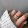 中國黃金一米陽光情侶戒指一對男女銀對戒七夕情人節(jié)禮物送女友老婆生日 一米陽光情侶戒指 曬單實拍圖