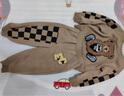 Balapipi男童套裝秋裝2025新款兒童衛(wèi)衣褲子小孩衣服寶寶洋氣休閑兩件套潮 卡其灰（上衣+褲子） 90碼 建議1-2周歲 身高85左右 曬單實拍圖