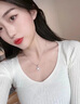 紀詩哲（GIEVSZHE）PT950鉑白金項鏈女2025新款莫桑鉆七夕情人節(jié)生日禮物送女友老婆 【十一倉直發(fā)/當次日達】輕奢款-鑲無暇莫桑鉆 曬單實拍圖