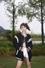 美式復(fù)古飛行員棒球服外套女生春季2025新款甜美V領(lǐng)夾克顯瘦上衣 黑色加絨 XL 曬單實(shí)拍圖
