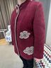 俞兆林（YUZHAOLIN）媽媽冬季外套加絨加厚奶奶立領(lǐng)棉衣老年人衣服媽媽繡花老太太棉服 紅色 2XL (建議105-115斤) 曬單實拍圖