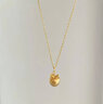 中國(guó)黃金（CHINA GOLD）平安果黃金吊墜蘋(píng)果圣誕節(jié)平安夜項(xiàng)鏈女生日禮物女情人節(jié)禮物 足金平安果（約1.1g）+S925鏈 曬單實(shí)拍圖